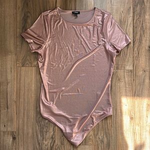 Rose Gold Shimmer Snap Express Bodysuit